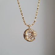 Boho Fashion Creative Engraved Sun Necklace