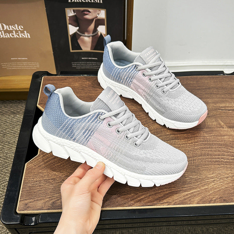 Plus Size Breathable Light Soft Bottom Female Mesh Casual Sneaker