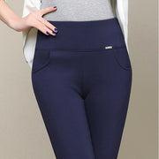 Ladies plus fleece padded slim outer wear leggings