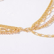 Enamel Smiley Face Charms Pearl Necklace Boho Gold Multi-layer Chunky Chain Statement Necklaces Chokers For Women