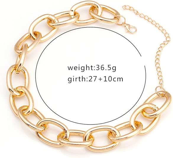 Boho Choker Necklace Gold Cuban Link Necklaces Chain Fashion Jewelry For Women And Girls