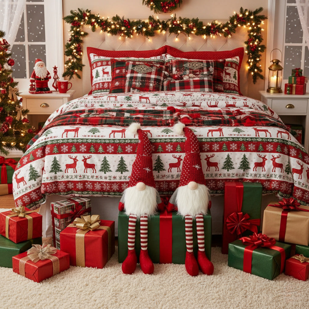 2PCS Set Christmas Gnome Decorations 4.7x4.3x20.1in Festive Tabletop Ornaments For Indoor And Outdoor Holiday Decor Perfect For Parties And Gifts - Z3 Limited