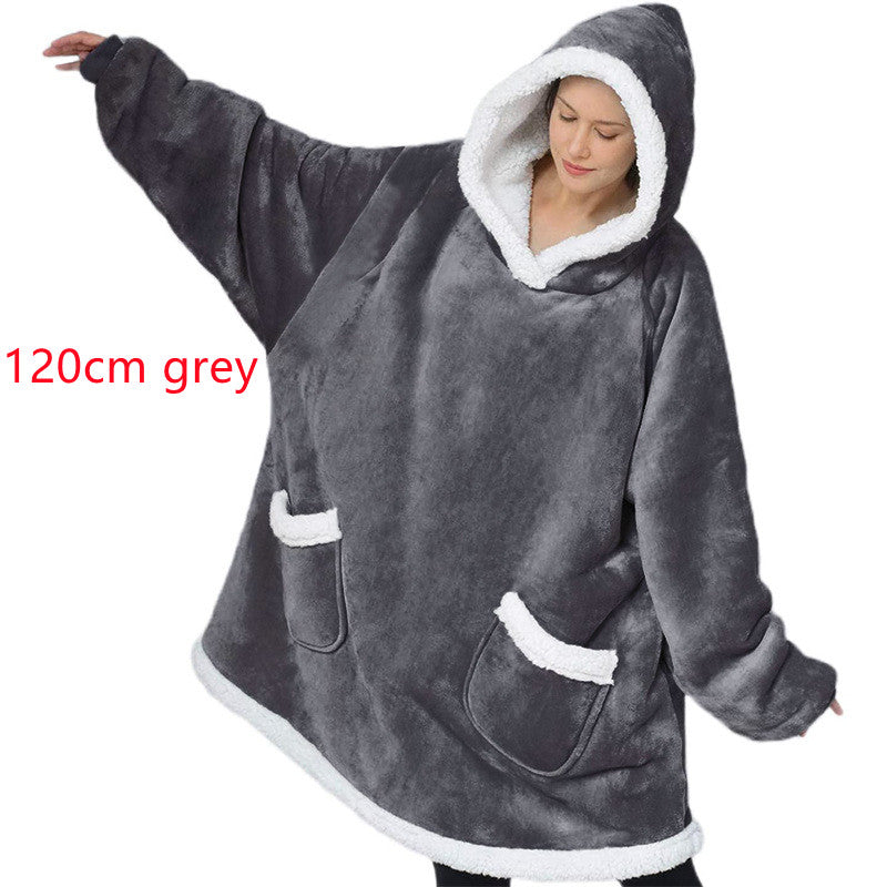 Winter TV Hoodie Blanket Winter Warm Home Clothes Women Men Oversized Pullover With Pockets - Z3 Limited