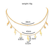 Stars, Thunder, little pendants, multi-layered necklaces
