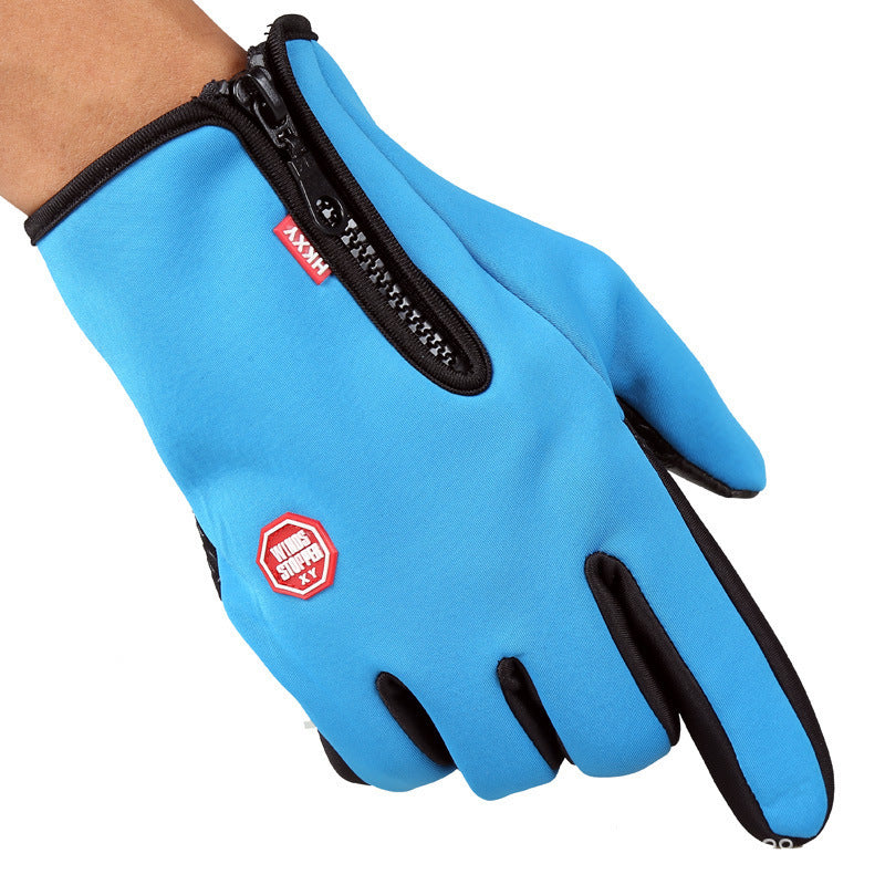 Full Finger Touch Screen Zipper Ski Gloves