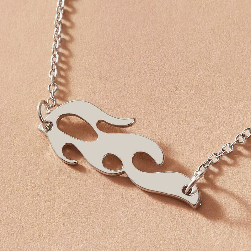 Punk Fire Flame Multi-Layered Chokers Necklaces