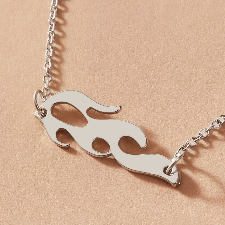 Punk Fire Flame Multi-Layered Chokers Necklaces