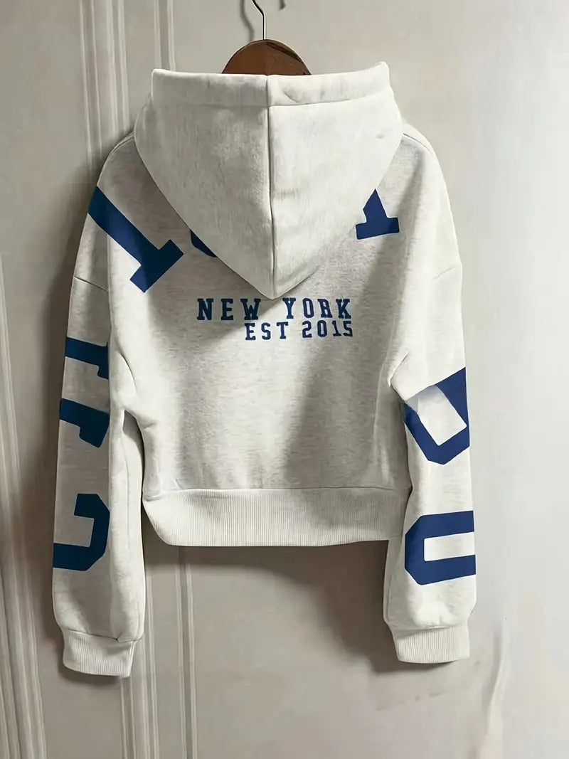 Vintage Oversized Hoodie With Eye-catching Letter Print