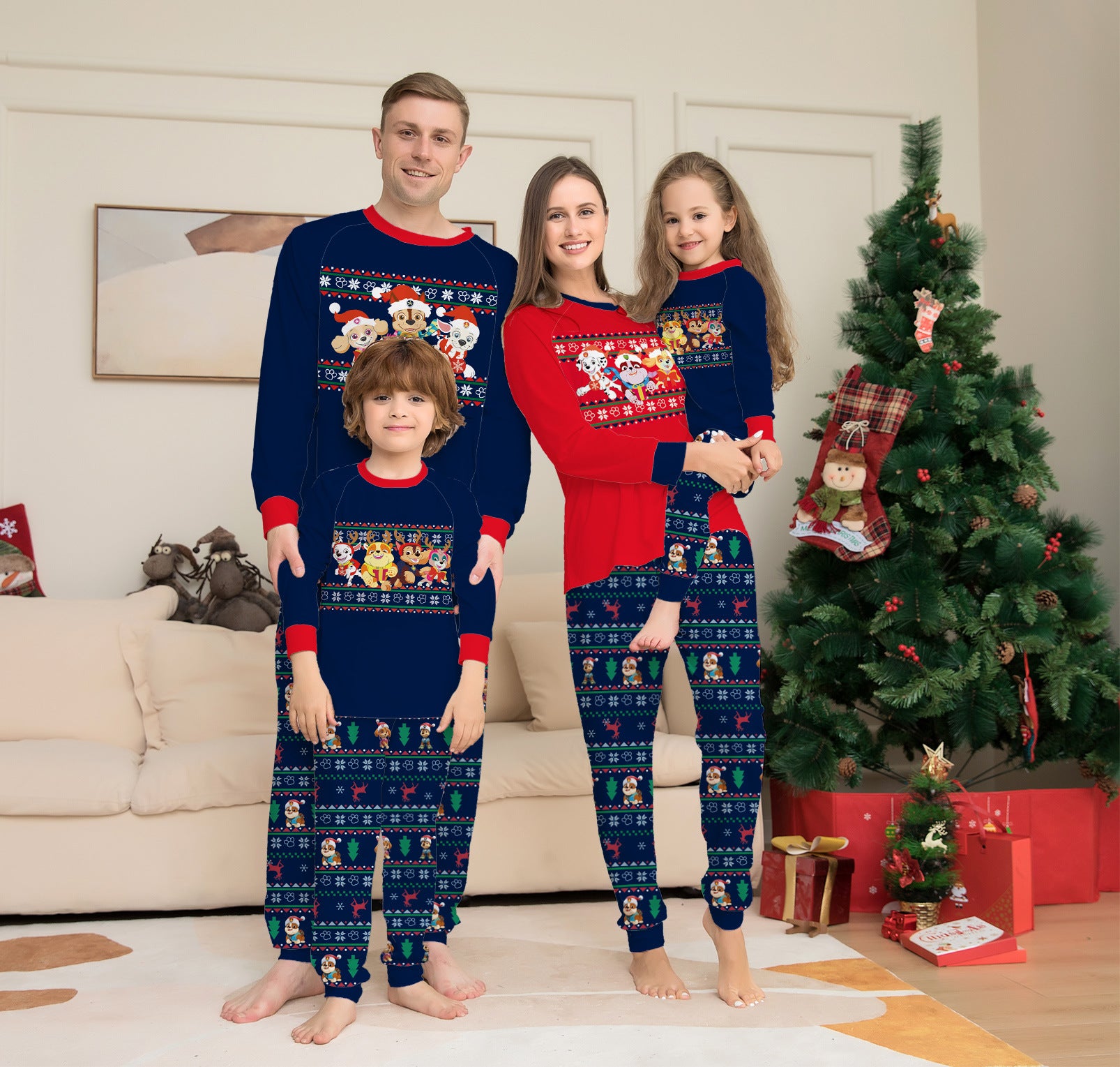 Matching Family Christmas Deer Pajamas Xmas Pjs Women Men Plaid Clothes Holiday Sleepwear - Z3 Limited