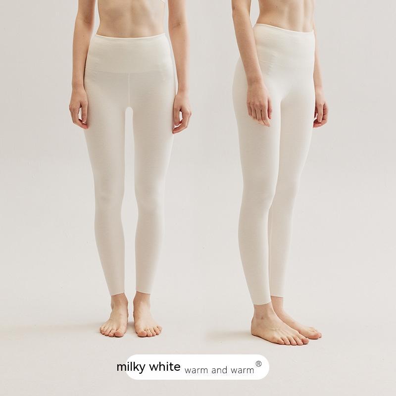 Thermal Pants Johns Elastic Slim-fit Fleece-lined Seamless Long Johns Leggings