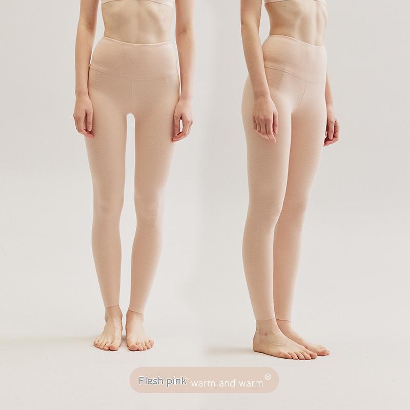 Thermal Pants Johns Elastic Slim-fit Fleece-lined Seamless Long Johns Leggings