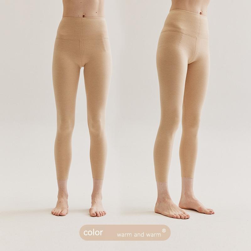 Thermal Pants Johns Elastic Slim-fit Fleece-lined Seamless Long Johns Leggings