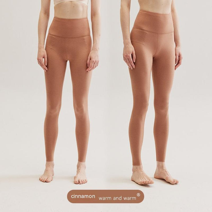 Thermal Pants Johns Elastic Slim-fit Fleece-lined Seamless Long Johns Leggings