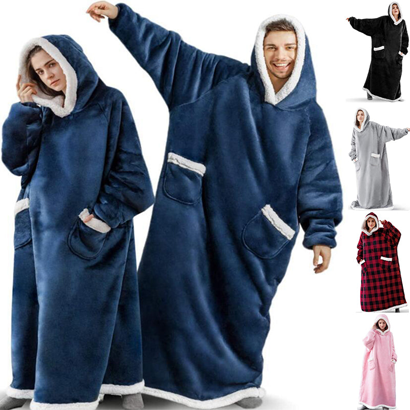 Winter TV Hoodie Blanket Winter Warm Home Clothes Women Men Oversized Pullover With Pockets - Z3 Limited