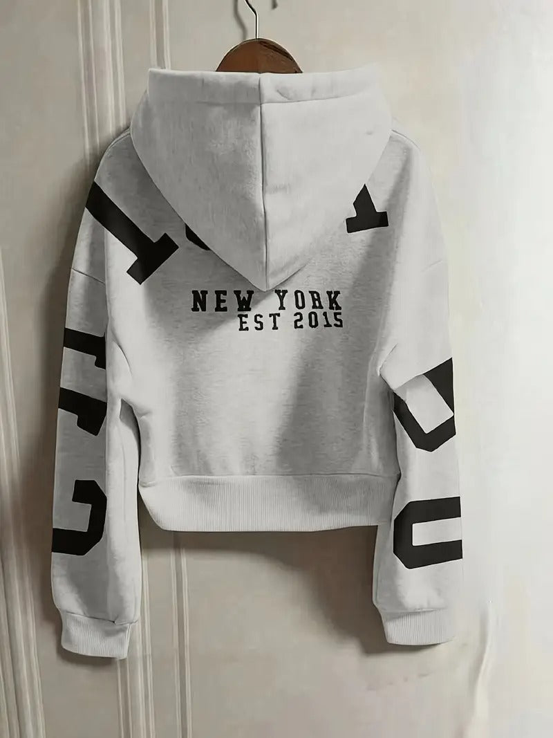 Vintage Oversized Hoodie With Eye-catching Letter Print