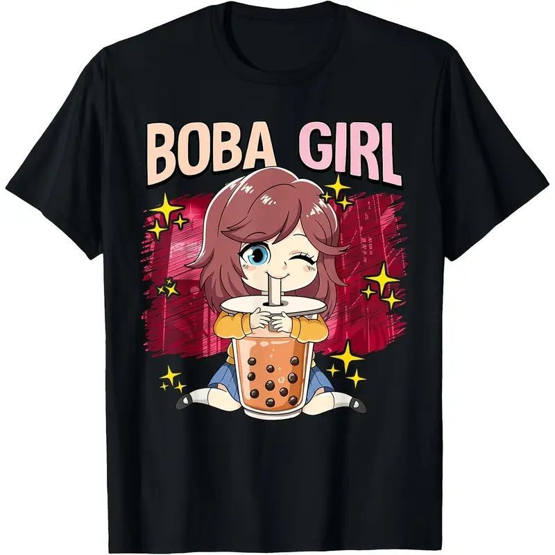 Boba Girl Anime Tee